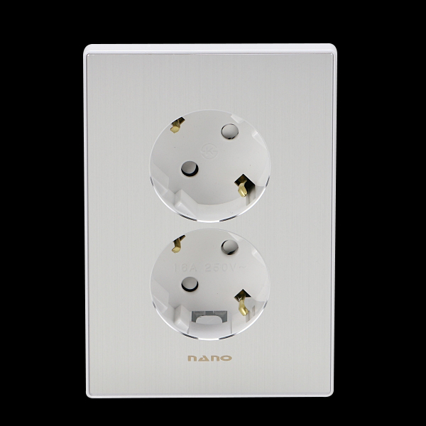 매입콘센트(AL 아트2) 2구(세로)(화이트)