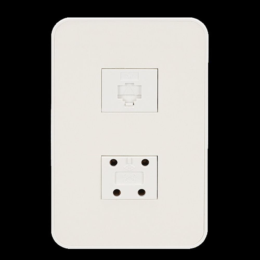 전화통신(J) 1개용 4P+8P 화이트