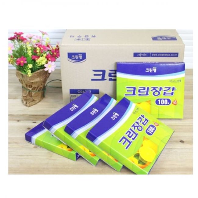 BOX 크린랲 크린장갑 (23x28cm) 100매 30개입