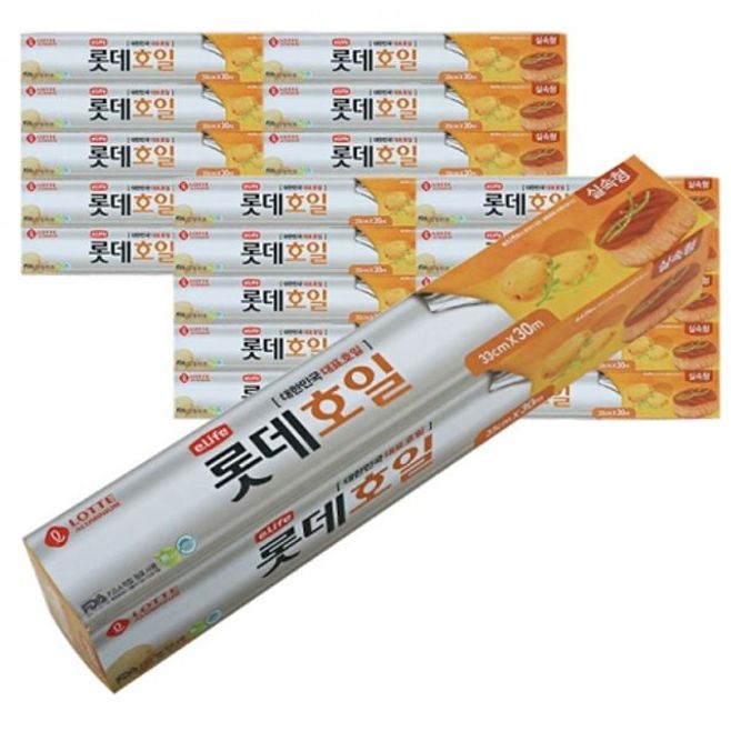 BOX 롯데호일 쿠킹호일 실속형 15u (33cmX30m) 20EA