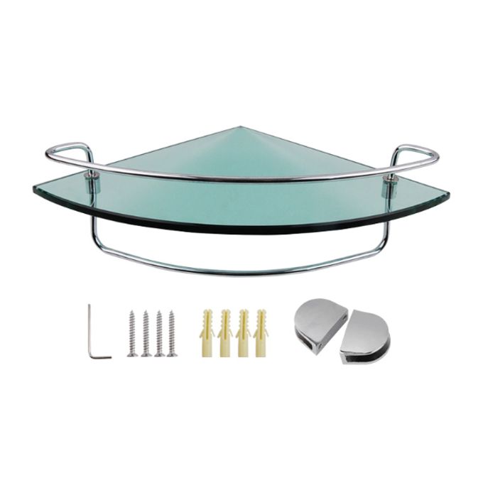 코너 설치 선반 선반 유리 240X240 2단 하단걸이