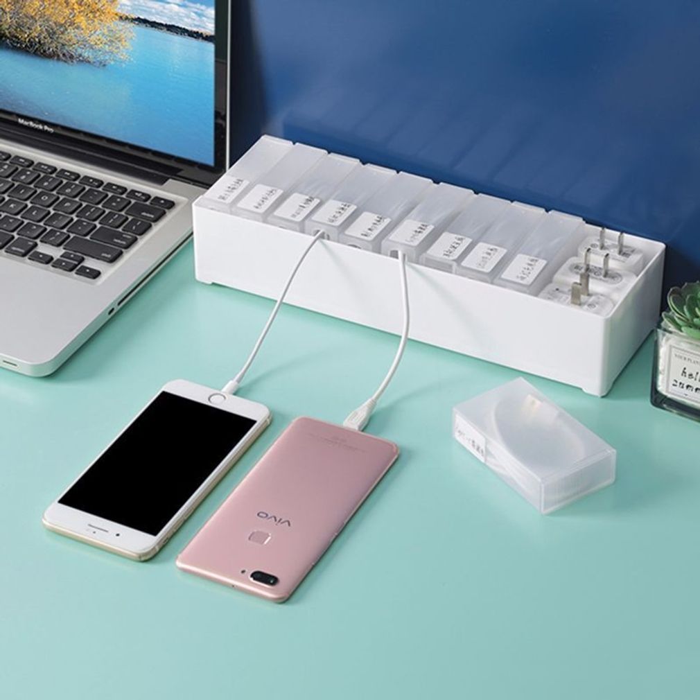 usb 케이블 투명 정리함 보관함 세트