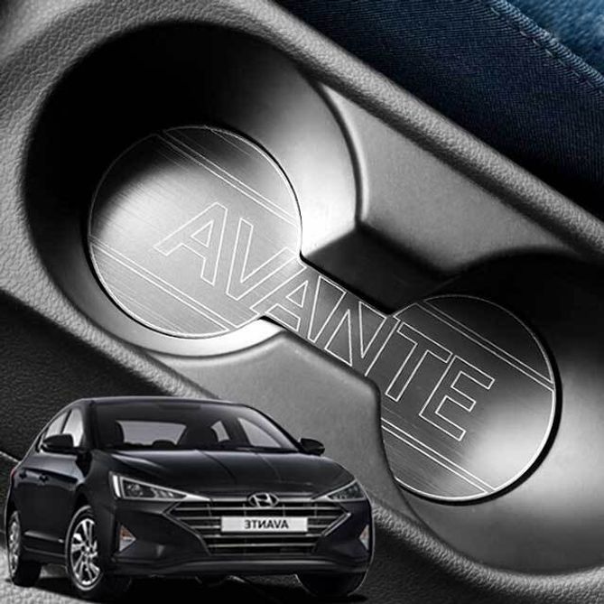 더뉴 아반떼AD 메탈 컵홀더 도어캐치 기스방지 몰딩