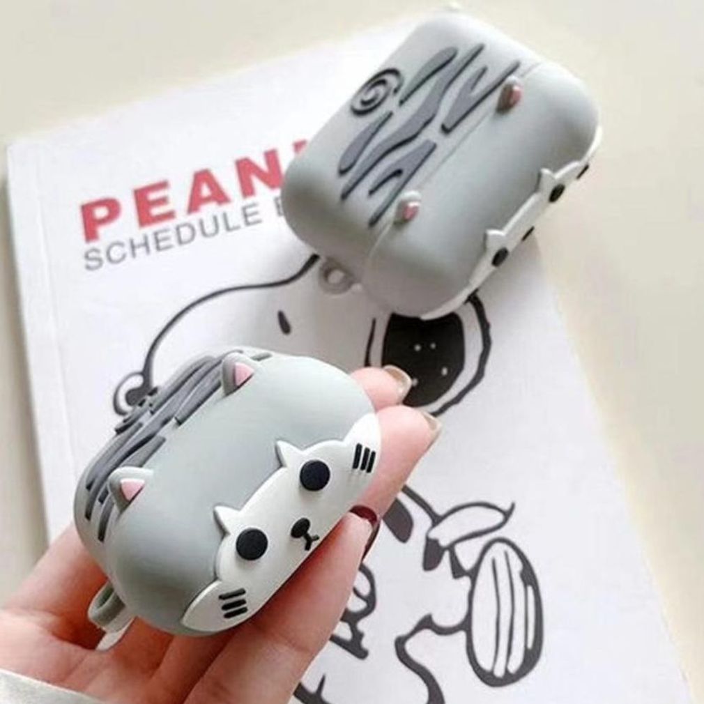 헤드셋케이스 고양이 블루트스 실리콘 무선 충전