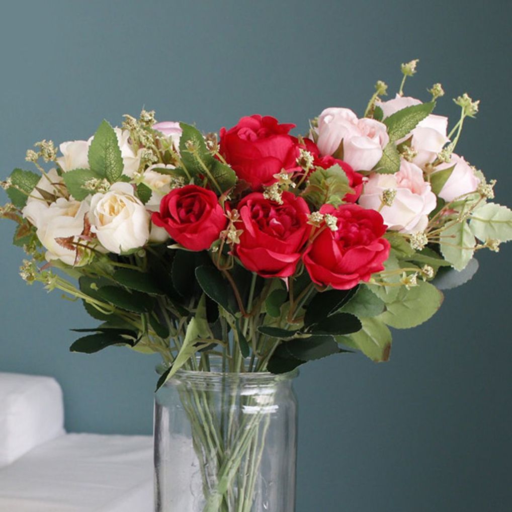 장미꽃 조화 화사한 분위기 인테리어 소품 집꾸미기