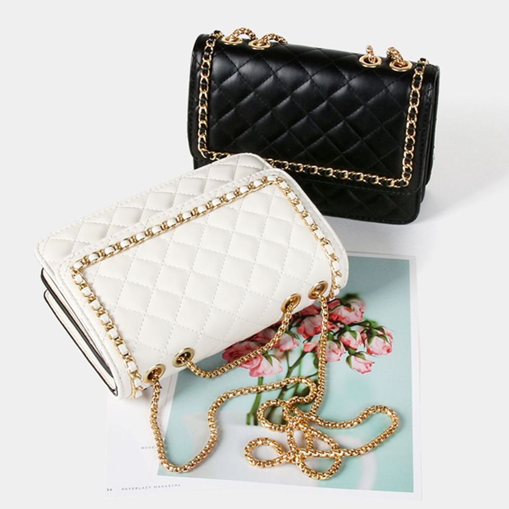 정장 오피스룩 퀼팅 체인백 직장인 여성 사각 핸드백