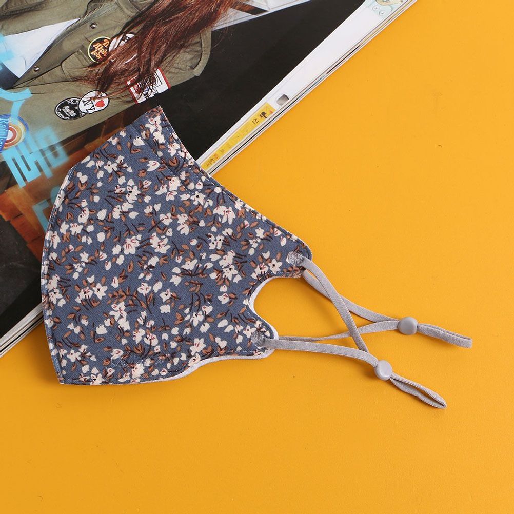 먼지차단마스크 플로랄 입체 패션 마스크(블루) 순면