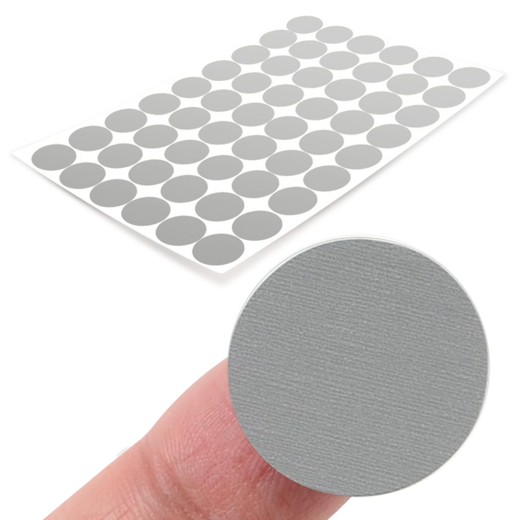 원형 못자국 스티커 54P 회색 가구 PVC 가림스티커