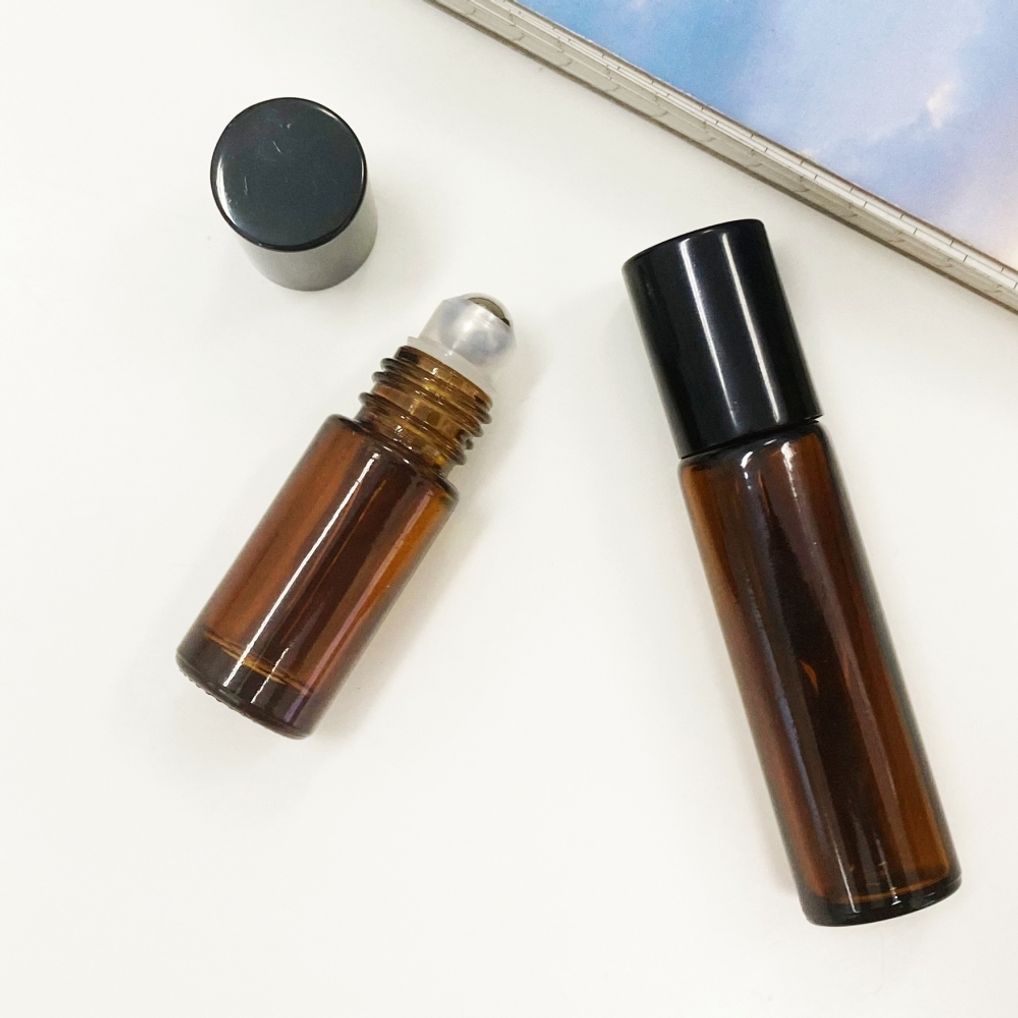 아로마 롤링 컬러 유리 롤온 공병 투명 갈색 10ml