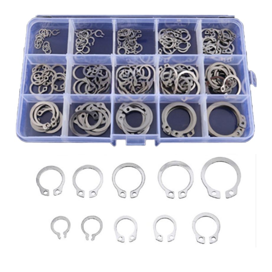 스냅링 구멍용 기계C링 축용 멈춤링 스프링강 304 250PCS
