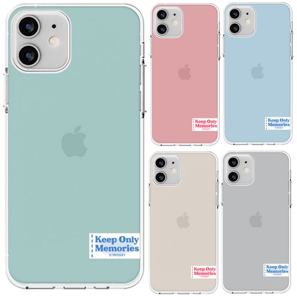 아이폰12 심플컬러 투명 젤리 케이스