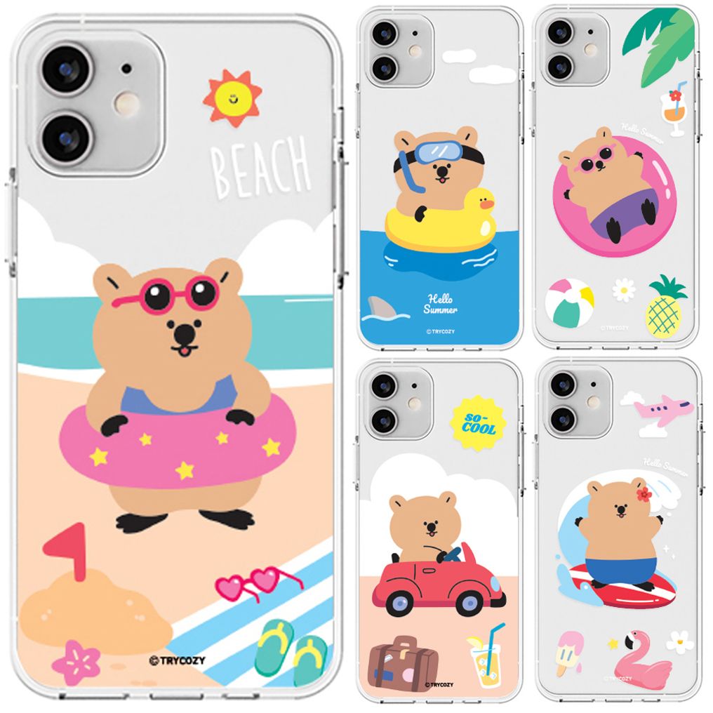 갤럭시S23울트라 서핑쿼카 투명 젤리 케이스 S918