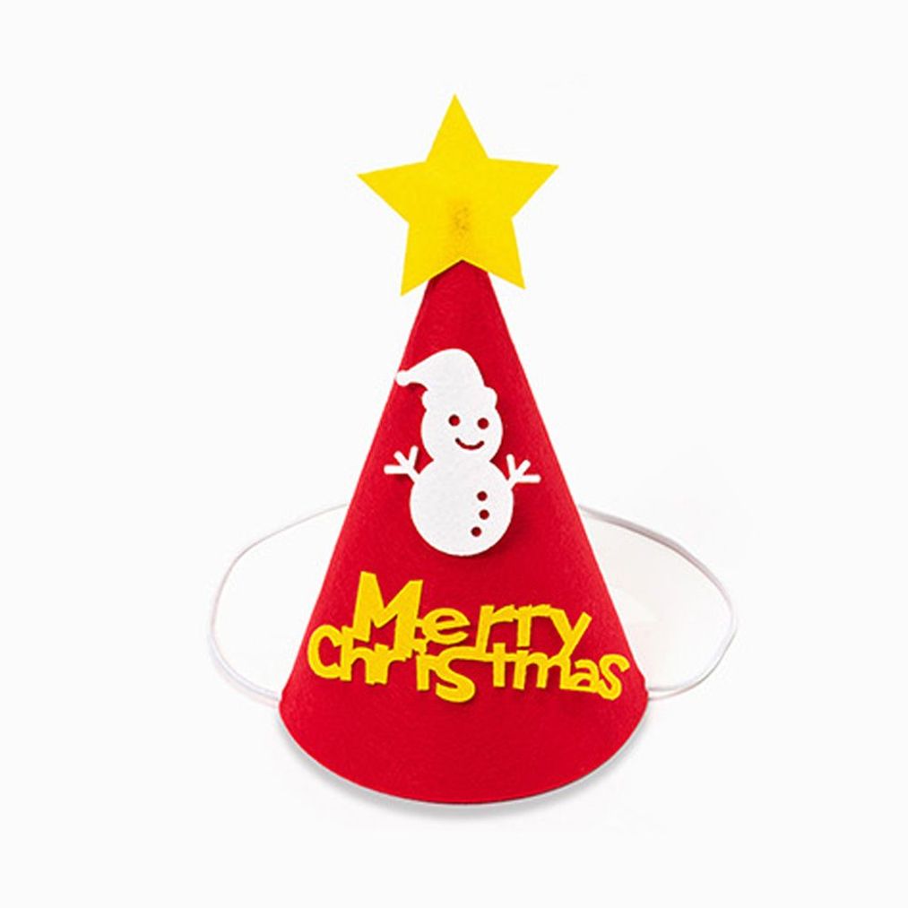 크리스마스파티 펠트 꼬깔모자 성탄절 놀이 (눈사람)