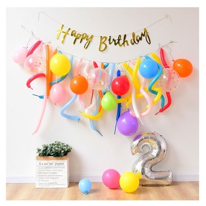 생일파티 풍선 가랜드세트