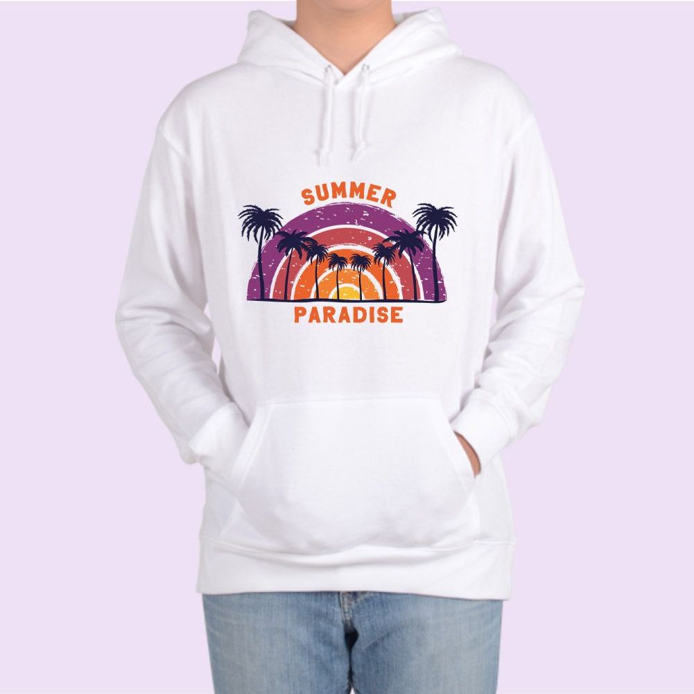 후드티 남여공용 하와이 열대나무 해변 eleven 맞춤 디자인