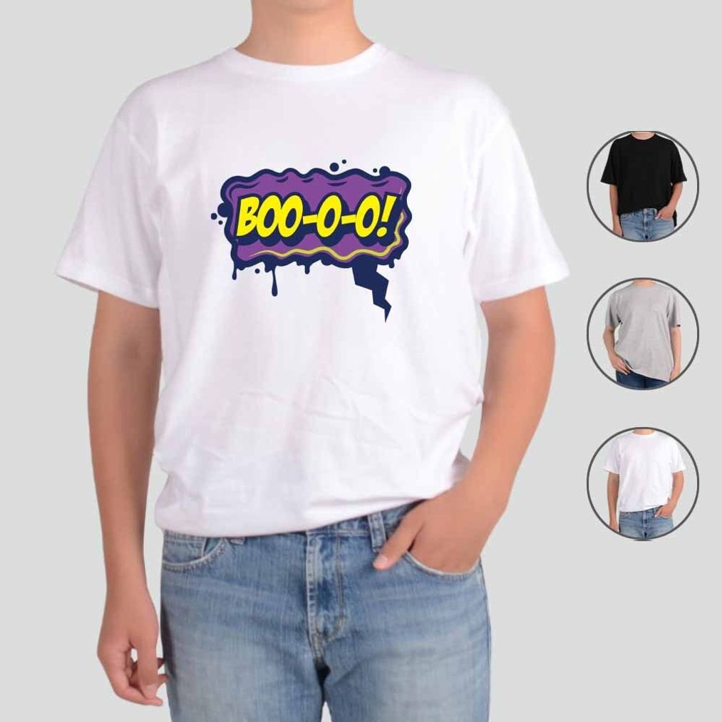 반팔티 남여공용 팝아트 말풍선 유행어 부우 booo 그림