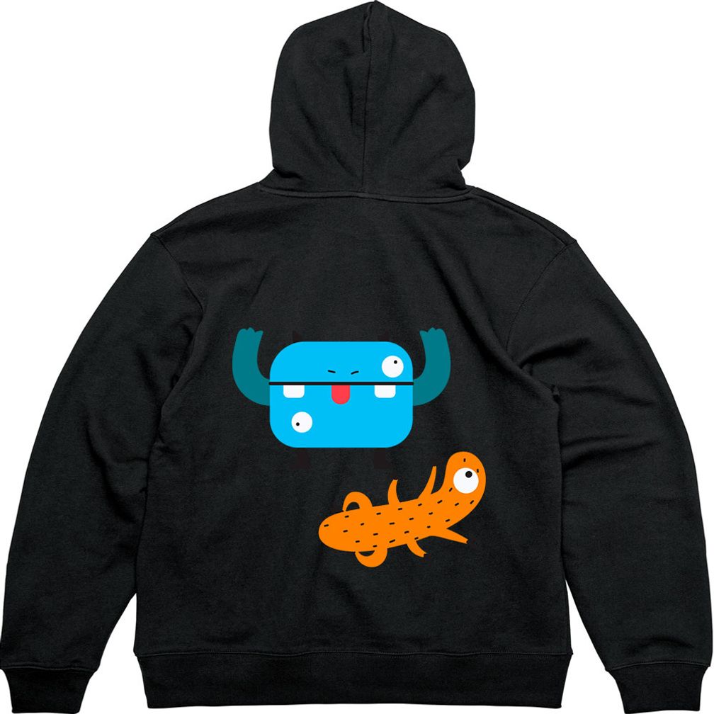 후드집업 괴기 동물들 몬스터 전사이즈 뒷면 프린트티셔츠