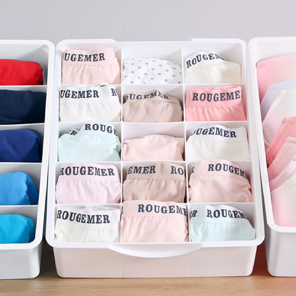 다용도 플라스틱수납함 양말 속옷 정리함 15칸