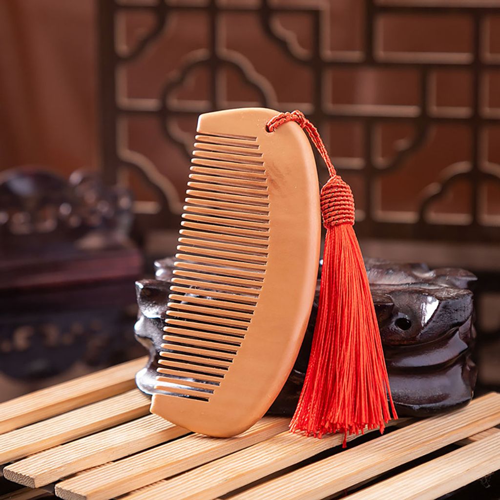 복숭아나무 헤어 빗 헤어브러쉬