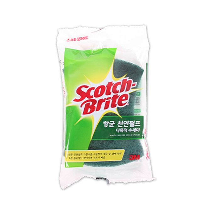 SE 3M 항균 천연펄프 다목적 수세미 KL-100DB