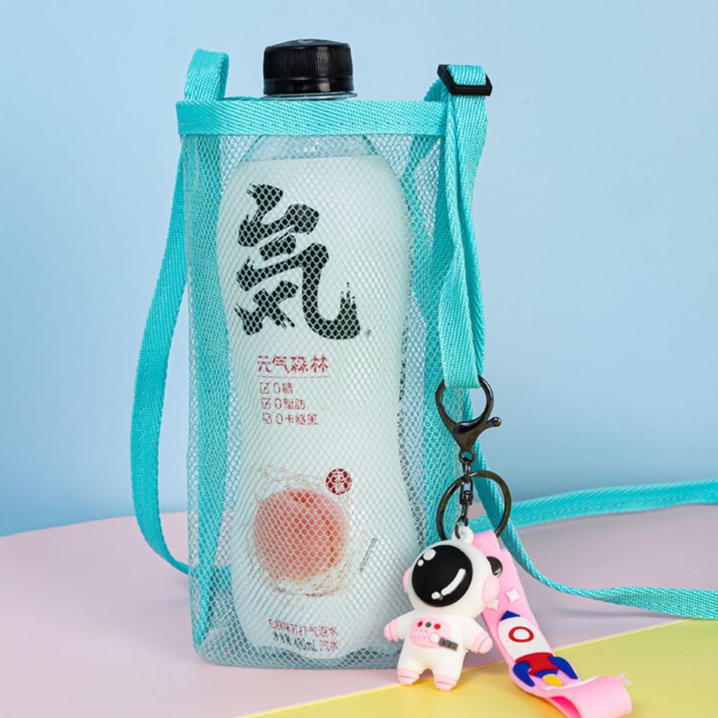 휴대용 물병 텀블러 크로스 가방 민트색