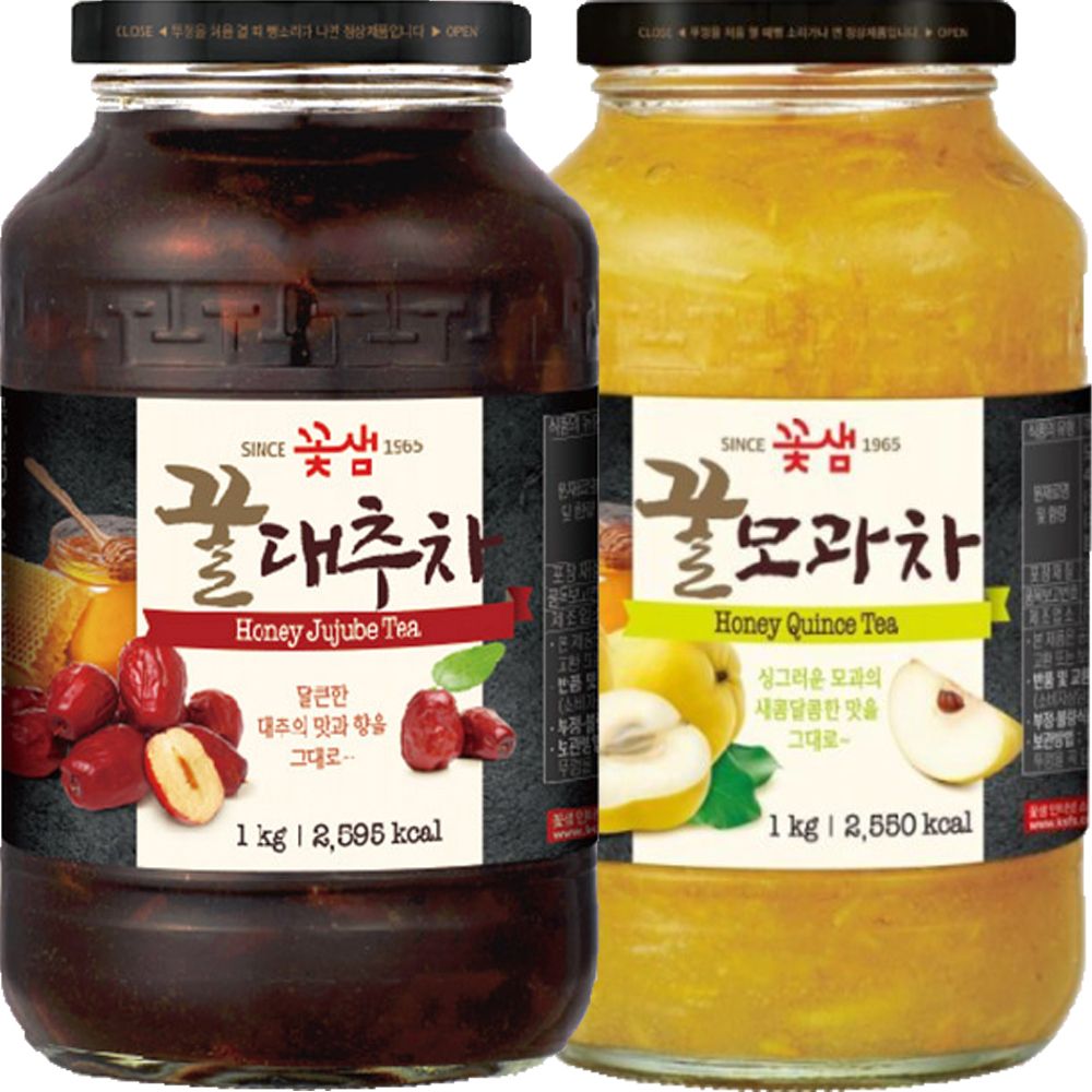 꽃샘 꿀대추차 1kg + 꿀모과차 1kg