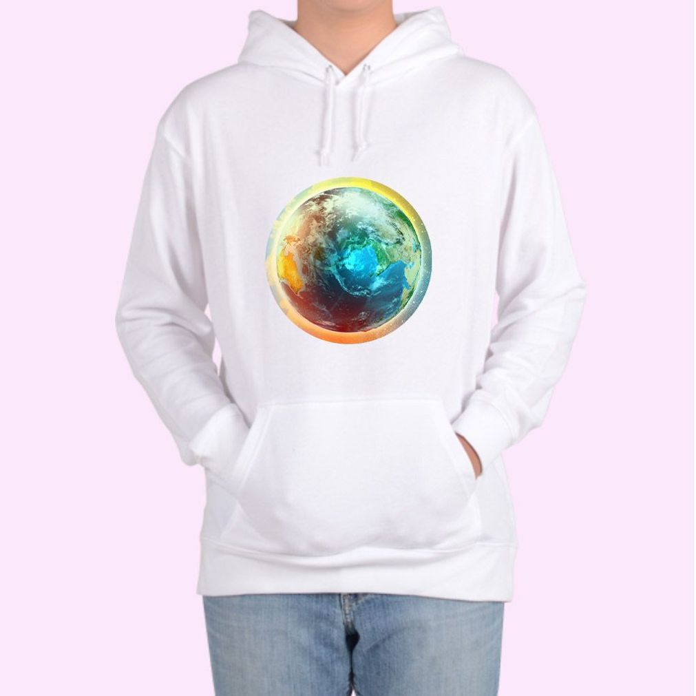후드티 남여공용 태양에너지 지구환경 seven 그림