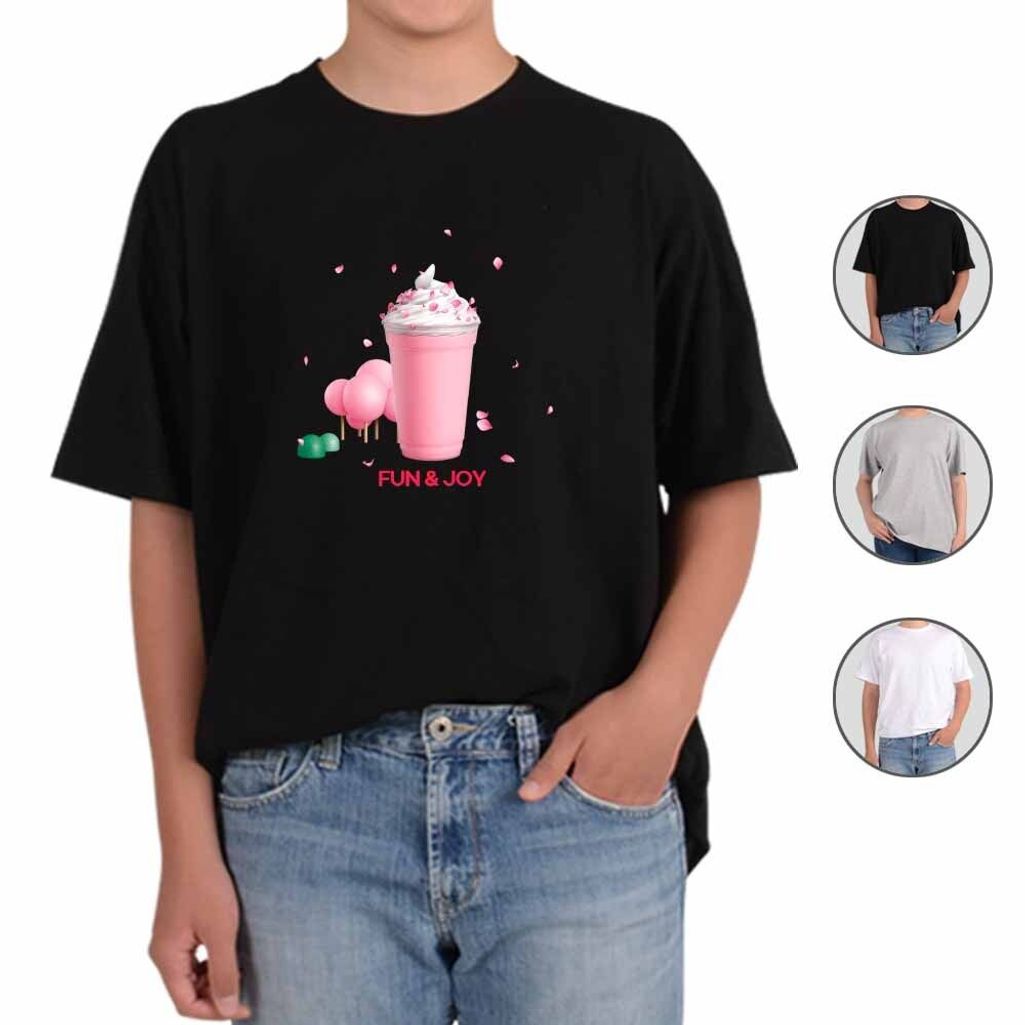 반팔티 남여공용 봄 계절 벚꽃 펀앤조이 five