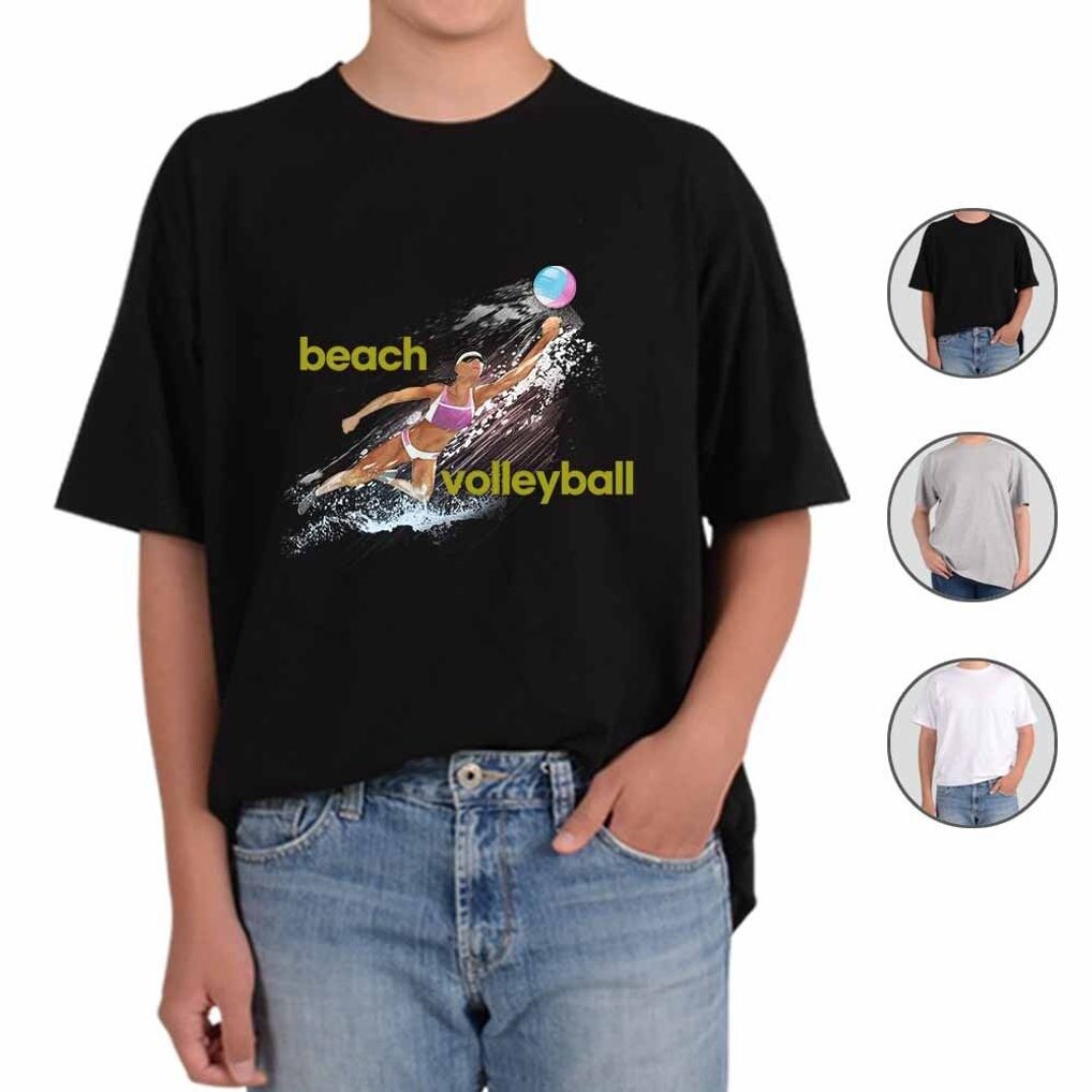 반팔티 남여공용 스포츠 올림픽 비치발리볼