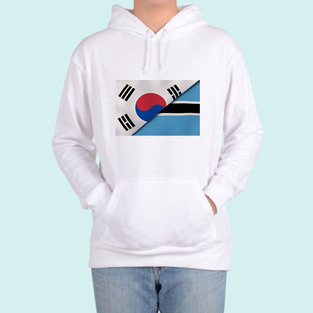 후드티 남여공용 대한민국 보츠와나 국기