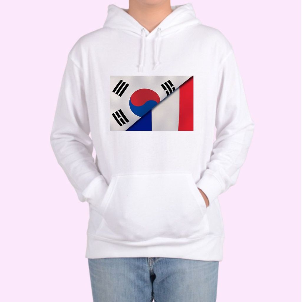 후드티 남여공용 대한민국 프랑스 국기 전쟁