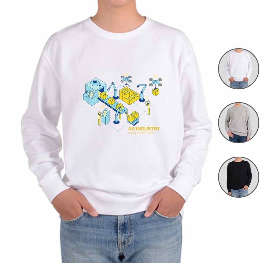 맨투맨 남여공용 스마트팩토리를 사람이랑