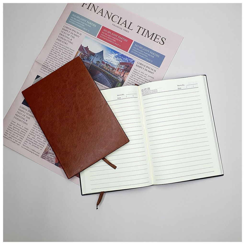 심플 가죽 다이어리 브라운