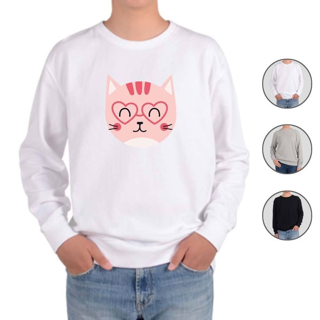 맨투맨 반려동물 집사 댕댕이 고양이 클립아트 그림 CAT5 디자인