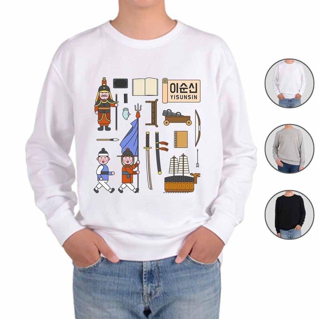 맨투맨 한국의 위인 이순신장군 디자인