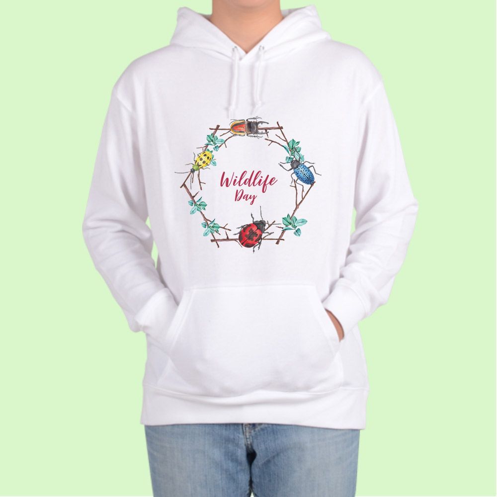 후드티 곤충 나비 수채화 환경 nineteen 디자인