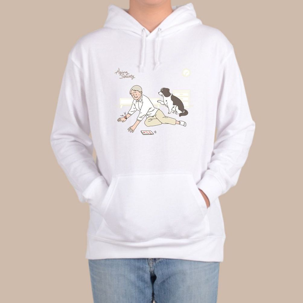 후드티 가족 노부부 고령화사회 four 디자인