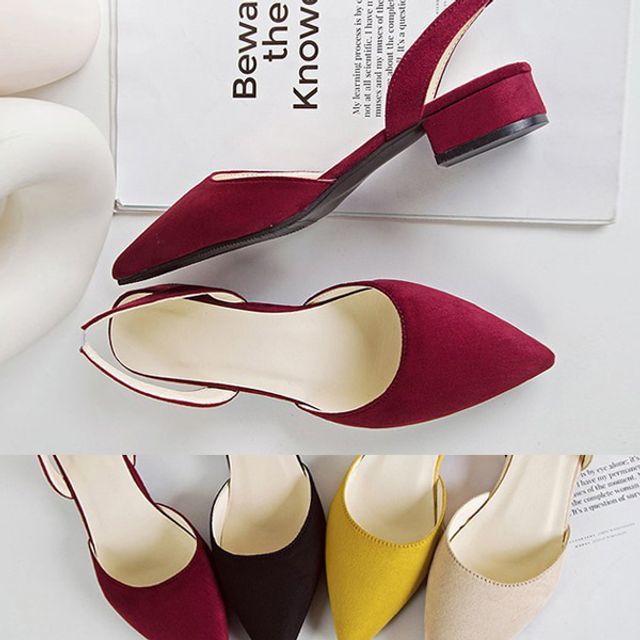 스틸레토 스트랩 슬링백힐