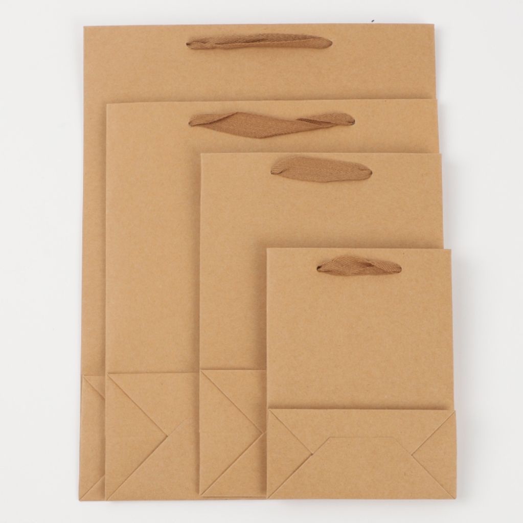 크라프트 무지 세로 직사각쇼핑백 종이가방 대