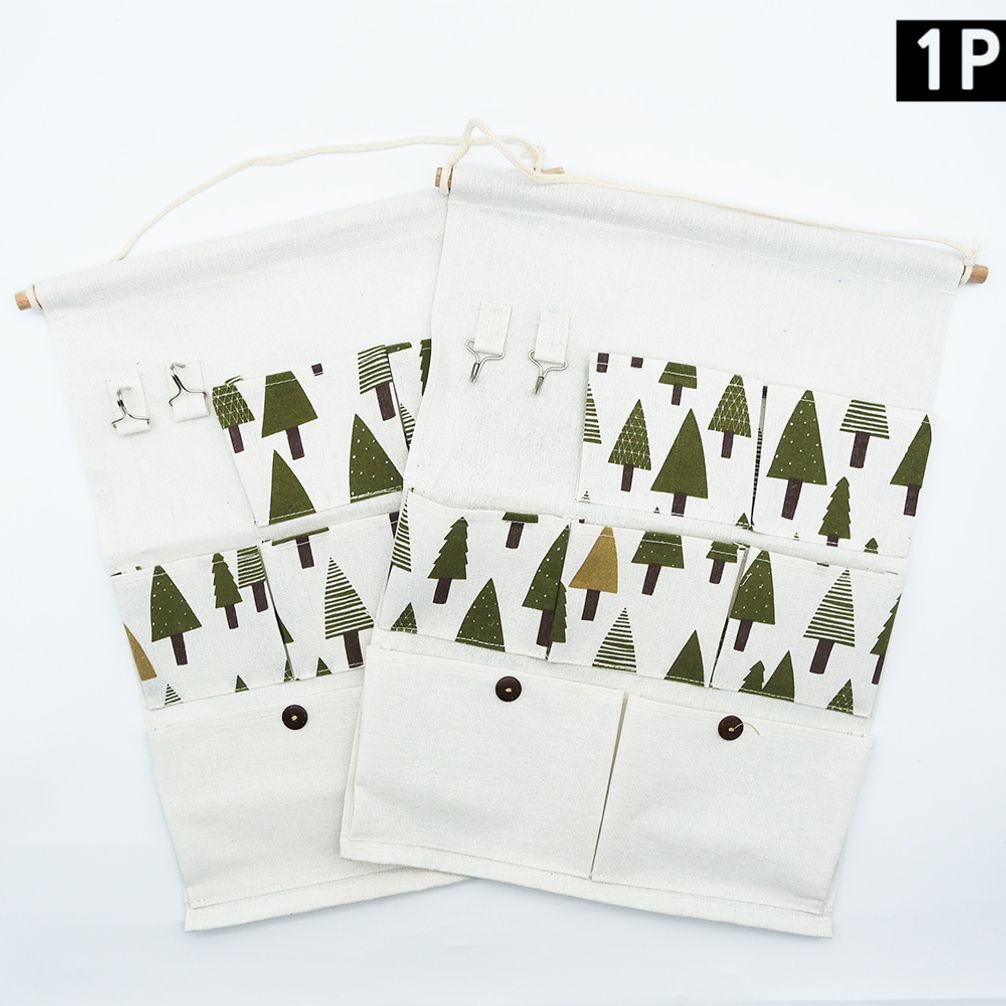 벽 걸이형 수납포켓 삼각형나무 영수증보관