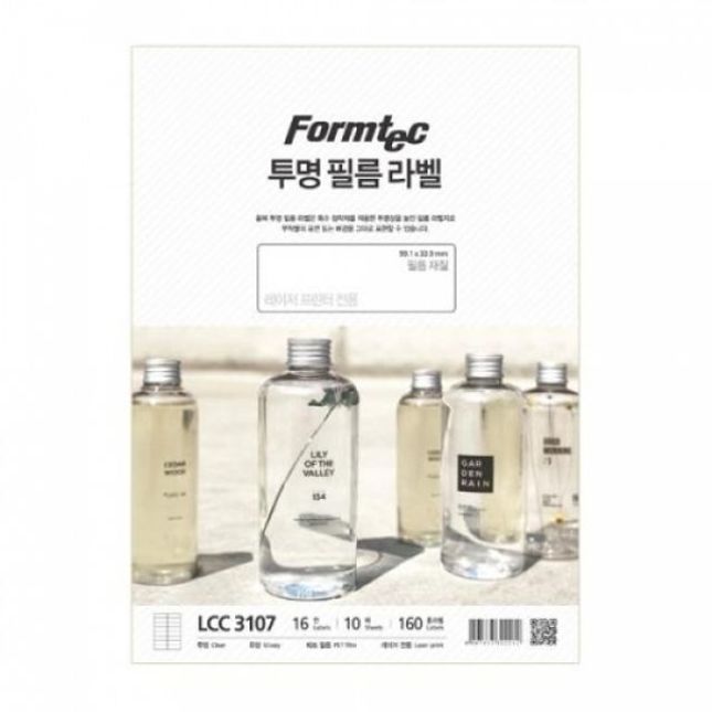 폼텍 프린터 투명라벨 LCC3107 라벨지 10매 16칸