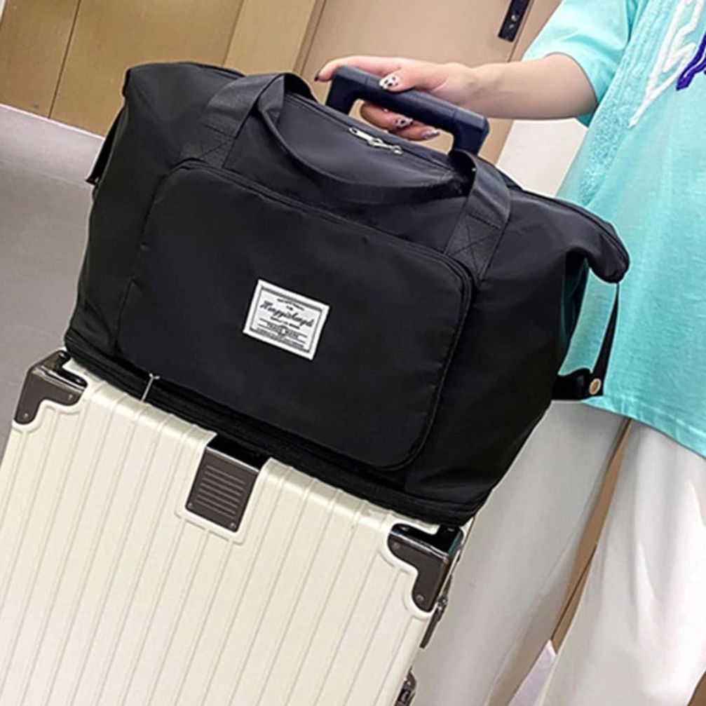 캐리어고정 포켓확장형 TRAVEL 접이식 보스턴백