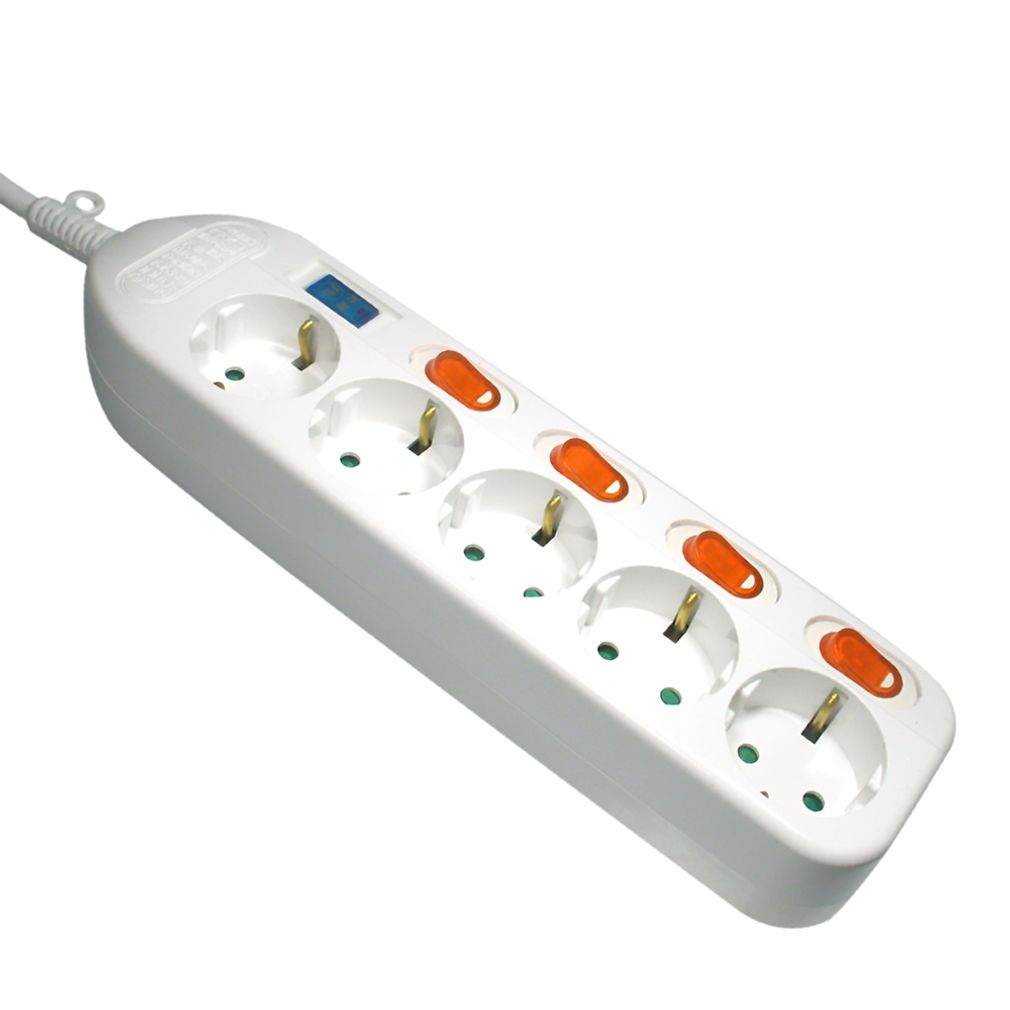 국산 개별 스위치 콘센트 5구 절전멀티탭 5M 책상 선