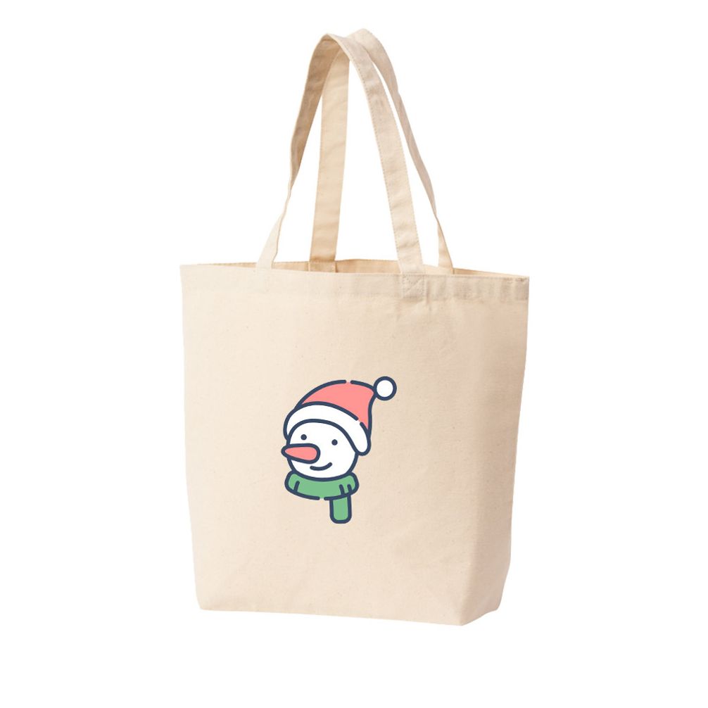 에코백 눈사람 모자쓴눈사람 당근코 녹색머플러 눈사람도 추워요