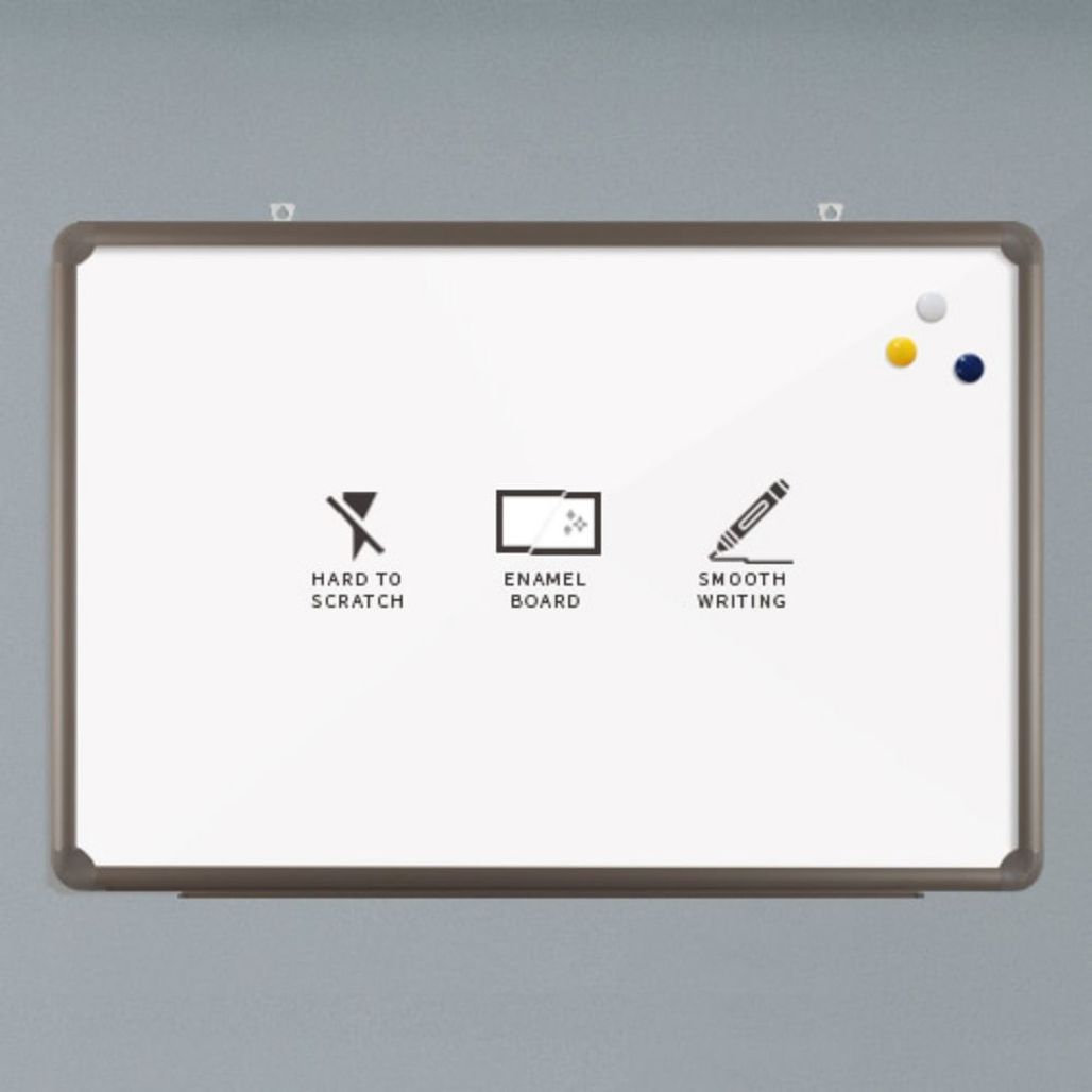 법랑 반광 자석 화이트보드(AL) 85x120cm 학원칠판