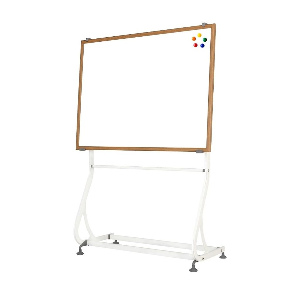 S 이동 유광법랑자석 화이트보드 Set(메플) 85x120cm