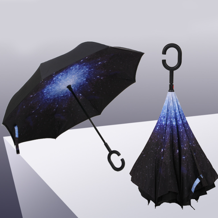 거꾸로 장우산 빗물차단 차량용 반전 자동 우산