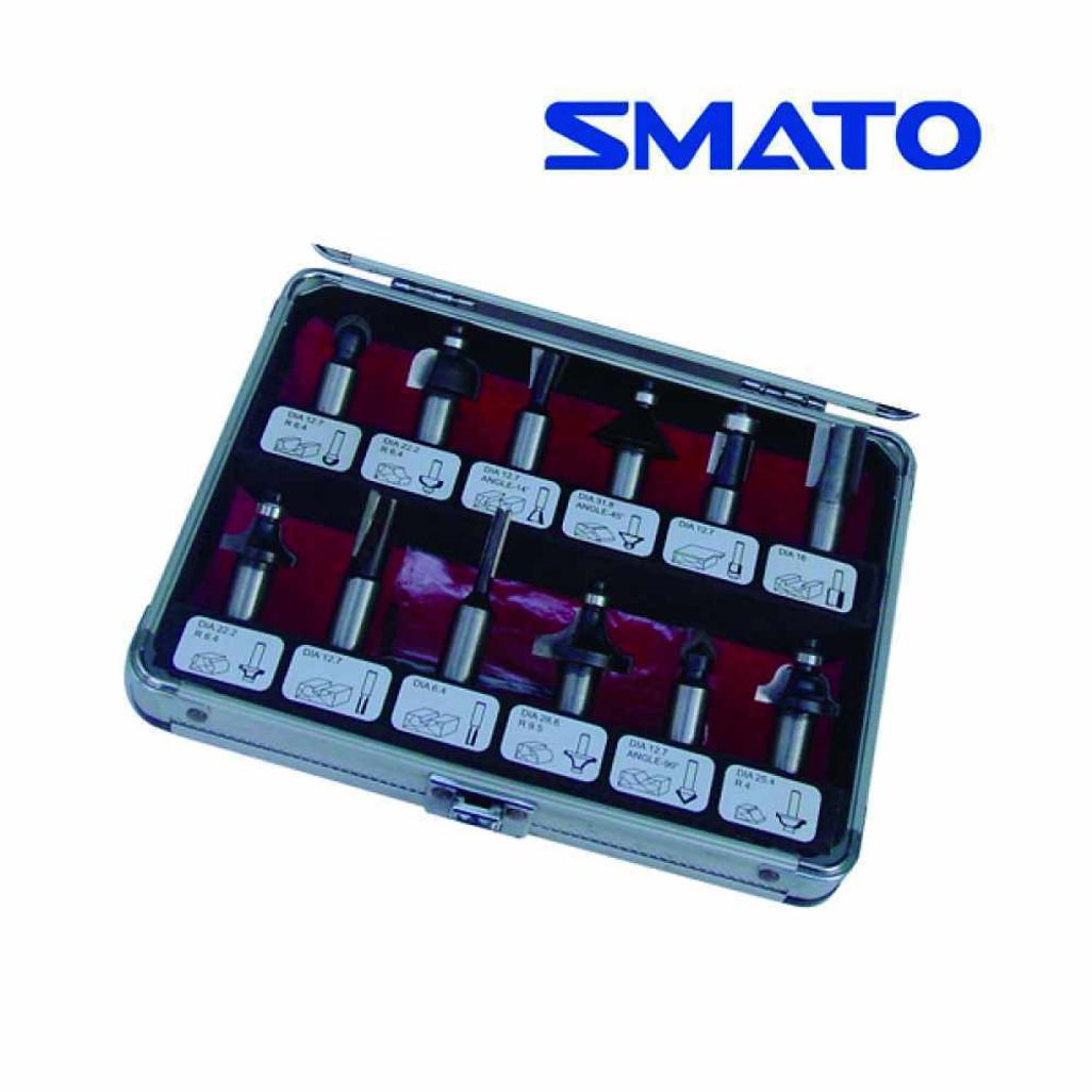 스마토 루터빗트 세트 12pcs 루터기용 비트 SMRB1212