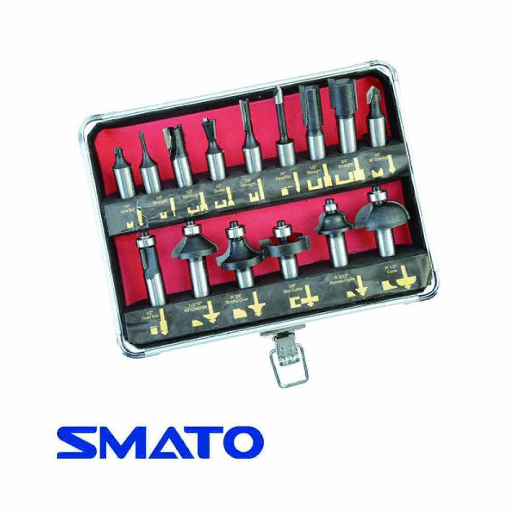스마토 루터빗트 세트 15pcs 루터기용 비트 SMRB1215
