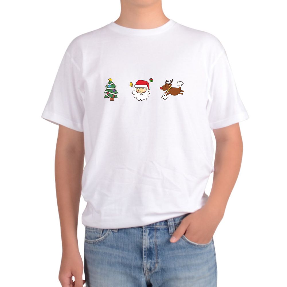 반팔티 크리스마스 트리 산타할아버지 루돌프사슴 성탄절 선물 달려라 루돌프 늦었다